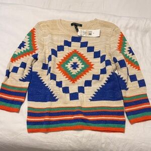 Polo by Ralph Lauren Multicolor Geometric Sweatshirt